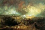 水彩大师 William Turner_The fifth plague of Egypt Sun